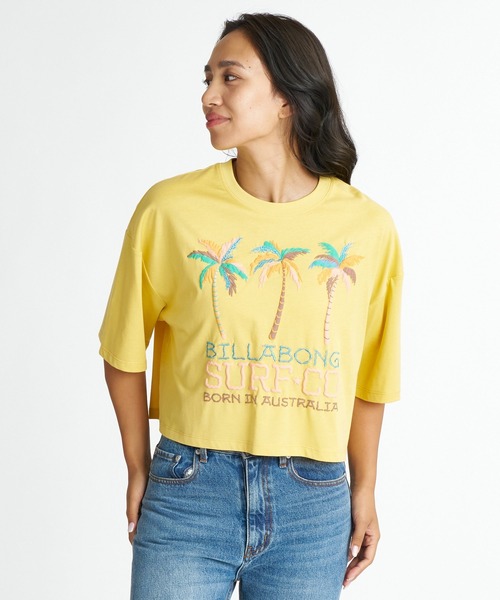 BILLABONG(ビラボン)の「BILLABONG ウィメンズ FOUND IT PARADISE LS CROPPED TEE Tシャツ 【2026年夏モデル】(Tシャツ/カットソー・レディース・ホワイト/オフホワイト/イエロー系その他/グリーン系その他・MEDIUM)」の4枚目の写真