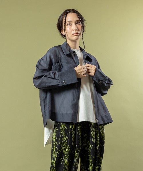 OSMOSIS（オズモーシス）の「シアージップブルゾン（ブルゾン・レディース・ネイビー/ブラック/グレイッシュベージュ・ONE SIZE）」の3枚目の写真