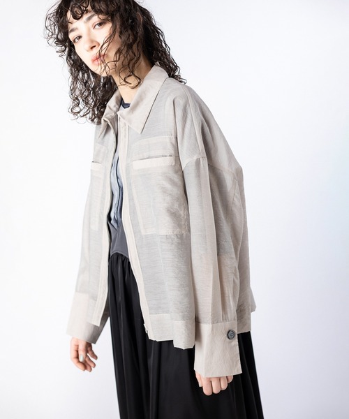 OSMOSIS（オズモーシス）の「シアージップブルゾン（ブルゾン・レディース・ネイビー/ブラック/グレイッシュベージュ・ONE SIZE）」の13枚目の写真