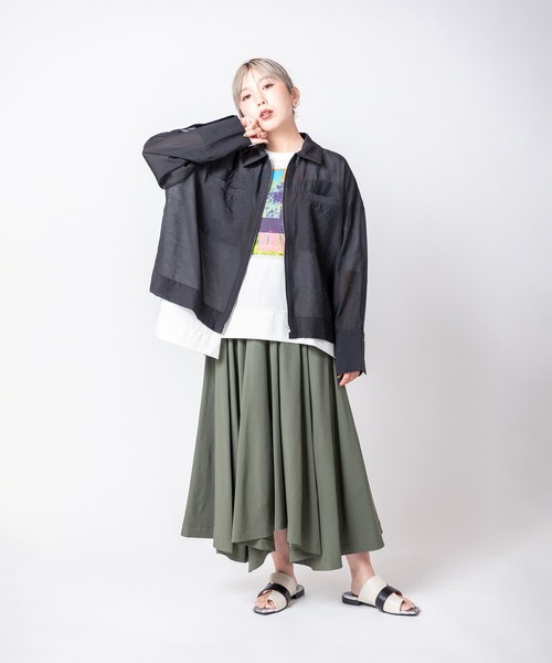 OSMOSIS（オズモーシス）の「シアージップブルゾン（ブルゾン・レディース・ネイビー/ブラック/グレイッシュベージュ・ONE SIZE）」の16枚目の写真