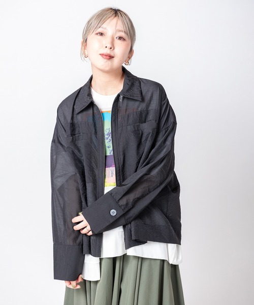 OSMOSIS（オズモーシス）の「シアージップブルゾン（ブルゾン・レディース・ネイビー/ブラック/グレイッシュベージュ・ONE SIZE）」の18枚目の写真