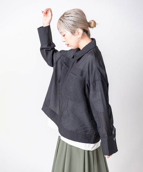 OSMOSIS（オズモーシス）の「シアージップブルゾン（ブルゾン・レディース・ネイビー/ブラック/グレイッシュベージュ・ONE SIZE）」の20枚目の写真