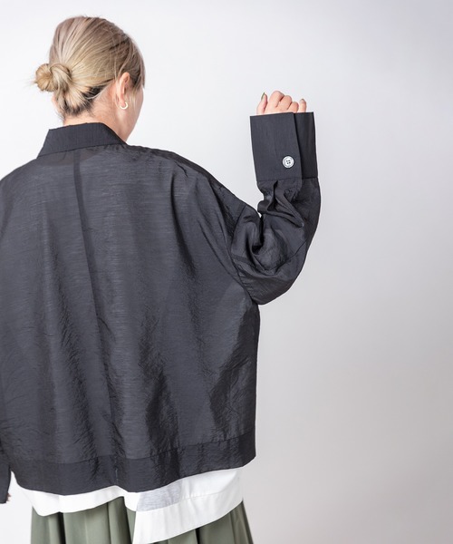 OSMOSIS（オズモーシス）の「シアージップブルゾン（ブルゾン・レディース・ネイビー/ブラック/グレイッシュベージュ・ONE SIZE）」の21枚目の写真