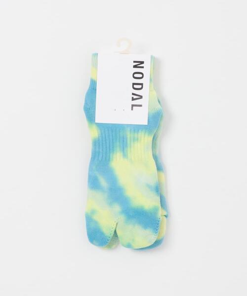 NODAL(ノーダル)の「『別注』NODAL×EKAL Tie Dye Socks(ソックス/靴下・メンズ・イエロー系その他/パープル系その他・ONE)」の7枚目の写真