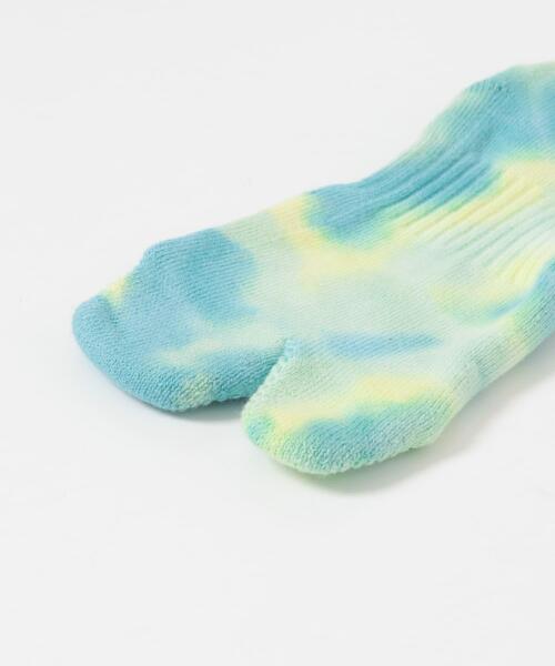 NODAL(ノーダル)の「『別注』NODAL×EKAL Tie Dye Socks(ソックス/靴下・メンズ・イエロー系その他/パープル系その他・ONE)」の10枚目の写真