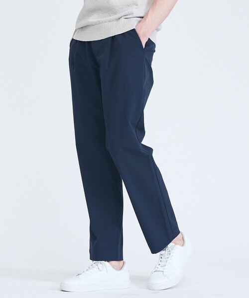 ABAHOUSE GRAY(アバハウスグレイ)の「【ストレッチ/洗える】1タック イージー ワイドテーパードパンツ(その他パンツ・メンズ・ダークネイビー/ブラック/ブラウン/グレイッシュベージュ・48/46/50)」の4枚目の写真