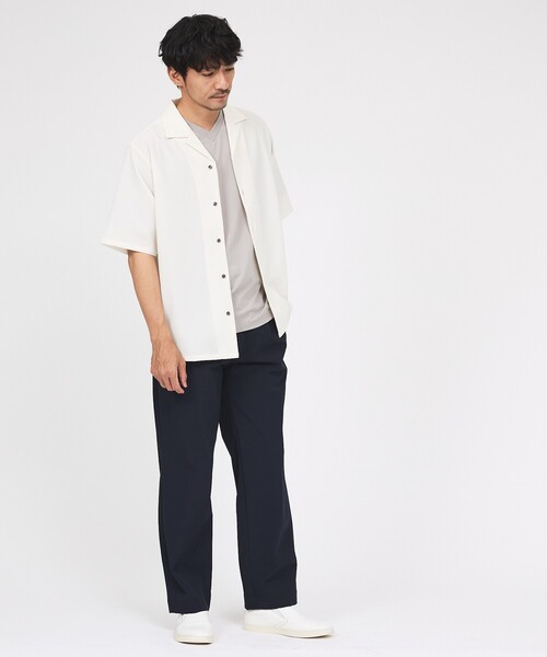 ABAHOUSE GRAY（アバハウスグレイ）の「【ストレッチ/洗える】1タック イージー ワイドテーパードパンツ（その他パンツ・メンズ・ダークネイビー/ブラック/ブラウン/グレイッシュベージュ・48/46/50）」の8枚目の写真