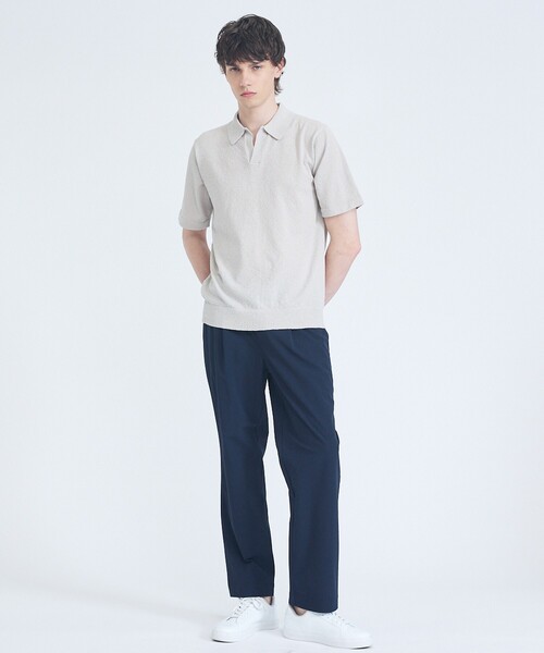 ABAHOUSE GRAY(アバハウスグレイ)の「【ストレッチ/洗える】1タック イージー ワイドテーパードパンツ(その他パンツ・メンズ・ダークネイビー/ブラック/ブラウン/グレイッシュベージュ・48/46/50)」の11枚目の写真