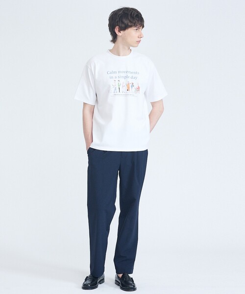 ABAHOUSE GRAY(アバハウスグレイ)の「【ストレッチ/洗える】1タック イージー ワイドテーパードパンツ(その他パンツ・メンズ・ダークネイビー/ブラック/ブラウン/グレイッシュベージュ・48/46/50)」の6枚目の写真