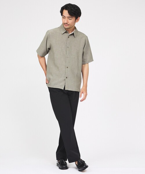 ABAHOUSE GRAY(アバハウスグレイ)の「【ストレッチ/洗える】1タック イージー ワイドテーパードパンツ(その他パンツ・メンズ・ダークネイビー/ブラック/ブラウン/グレイッシュベージュ・48/46/50)」の14枚目の写真
