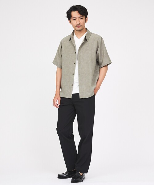 ABAHOUSE GRAY(アバハウスグレイ)の「【ストレッチ/洗える】1タック イージー ワイドテーパードパンツ(その他パンツ・メンズ・ダークネイビー/ブラック/ブラウン/グレイッシュベージュ・48/46/50)」の15枚目の写真