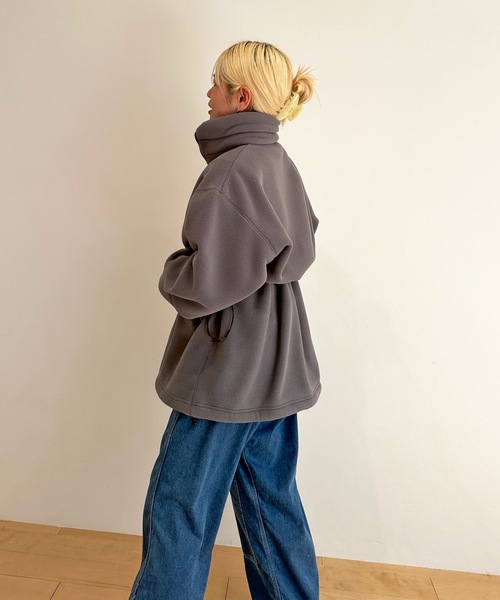 HOLIDAY（ホリデイ）の「CLASSIC FLEECE ANORAK DRESS クラシックフリースアノラックドレス（その他アウター・レディース・グレー/ブラック・ONE SIZE）」の9枚目の写真
