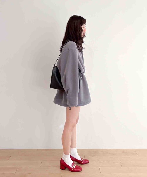 HOLIDAY（ホリデイ）の「CLASSIC FLEECE ANORAK DRESS クラシックフリースアノラックドレス（その他アウター・レディース・グレー/ブラック・ONE SIZE）」の11枚目の写真