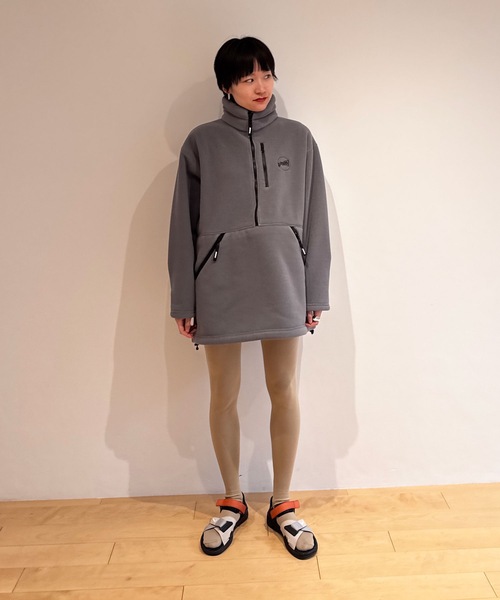 HOLIDAY（ホリデイ）の「CLASSIC FLEECE ANORAK DRESS クラシックフリースアノラックドレス（その他アウター・レディース・グレー/ブラック・ONE SIZE）」の13枚目の写真