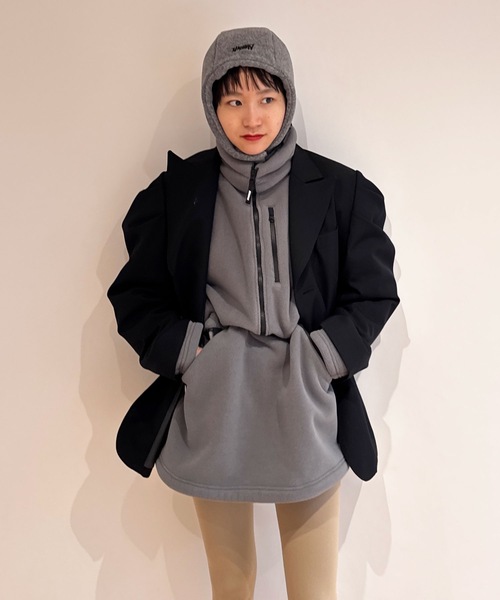 HOLIDAY（ホリデイ）の「CLASSIC FLEECE ANORAK DRESS クラシックフリースアノラックドレス（その他アウター・レディース・グレー/ブラック・ONE SIZE）」の14枚目の写真