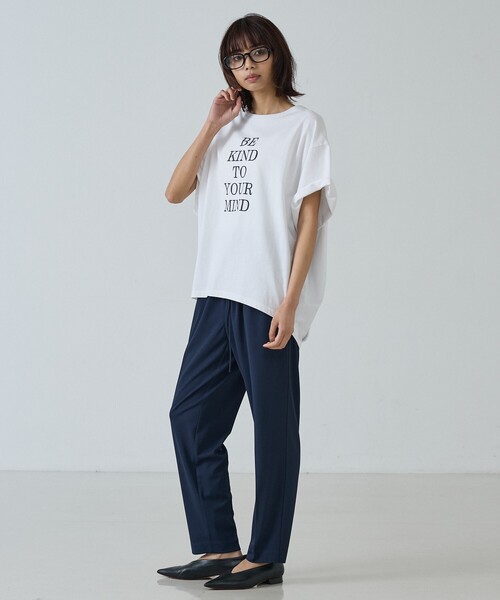abahouse mavie（アバハウスマヴィ）の「【美脚見え】カットジョーゼット イージーテーパードパンツ（その他パンツ・レディース・ホワイト/ネイビー/ブラック・36/38）」の7枚目の写真