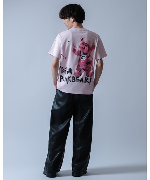 Crownor(クラウノアー)の「ストリートピンクベア 半袖Tシャツ(Tシャツ/カットソー・メンズ・ホワイト/ピンク/ブラック・LARGE/MEDIUM)」の19枚目の写真