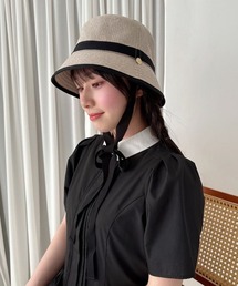 F i.n.t（フィント）の「配色リボンポリジュートハット/fint フィント（ハット）」