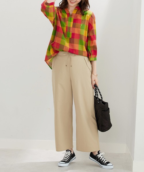 BELLUNA PLUS(ベルーナ)の「<INDIA>チェック柄チュニック(チュニック・レディース・オレンジ系/ブルー系・LARGE/MEDIUM/X-LARGE)」の13枚目の写真