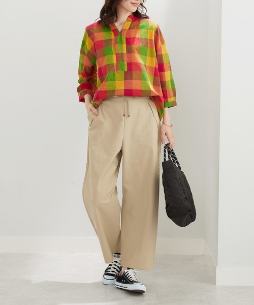 BELLUNA PLUS(ベルーナ)の「<INDIA>チェック柄チュニック(チュニック・レディース・オレンジ系/ブルー系・LARGE/MEDIUM/X-LARGE)」の14枚目の写真