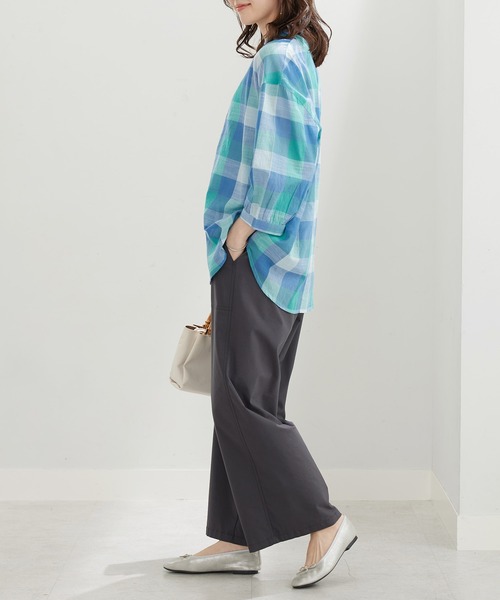 BELLUNA PLUS(ベルーナ)の「<INDIA>チェック柄チュニック(チュニック・レディース・オレンジ系/ブルー系・LARGE/MEDIUM/X-LARGE)」の7枚目の写真