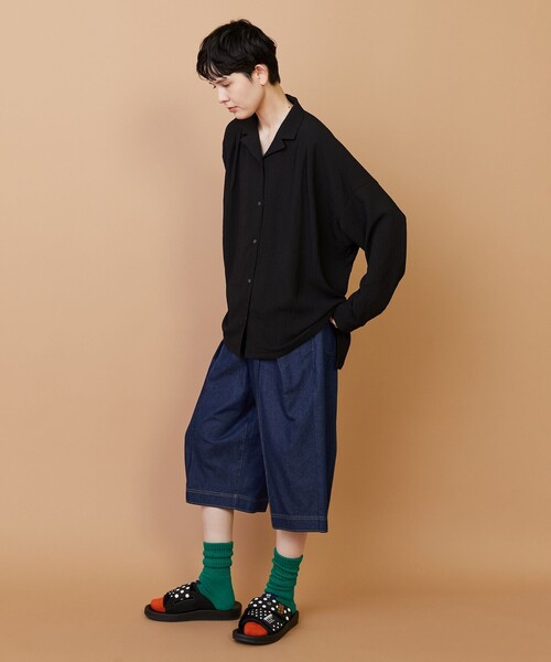 FRAPBOIS(フラボア)の「シャーリーブラウス(ブルゾン・レディース・ブラック/ホワイト・1)」の18枚目の写真