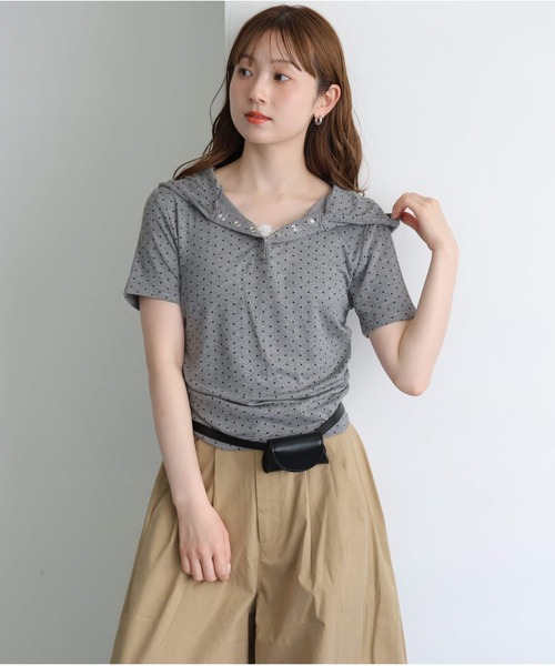 tiptop（ティップトップ）の「アソートヘンリー半袖パーカー（Tシャツ/カットソー・レディース・グレー系その他2/グレー系その他・FREE）」の14枚目の写真