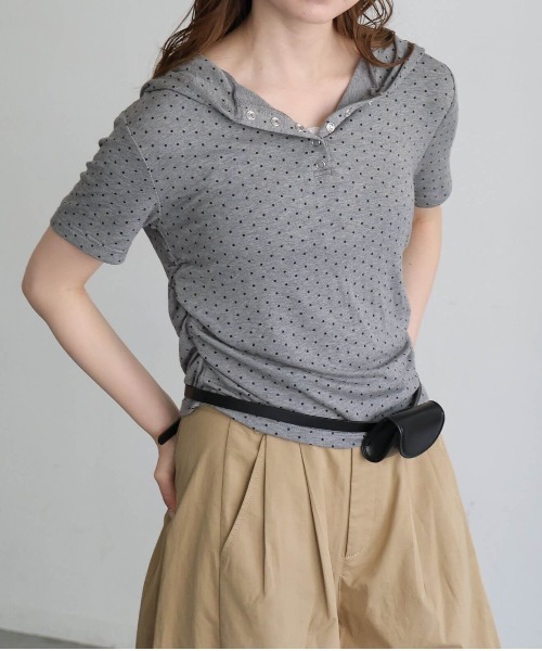 tiptop（ティップトップ）の「アソートヘンリー半袖パーカー（Tシャツ/カットソー・レディース・グレー系その他2/グレー系その他・FREE）」の15枚目の写真