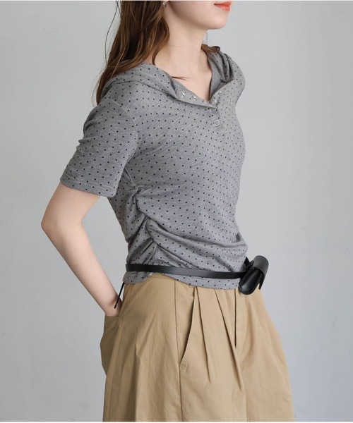 tiptop（ティップトップ）の「アソートヘンリー半袖パーカー（Tシャツ/カットソー・レディース・グレー系その他2/グレー系その他・FREE）」の16枚目の写真