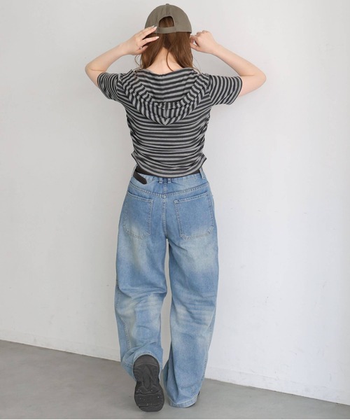 tiptop（ティップトップ）の「アソートヘンリー半袖パーカー（Tシャツ/カットソー・レディース・グレー系その他2/グレー系その他・FREE）」の12枚目の写真