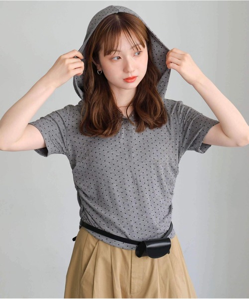 tiptop（ティップトップ）の「アソートヘンリー半袖パーカー（Tシャツ/カットソー・レディース・グレー系その他2/グレー系その他・FREE）」の13枚目の写真
