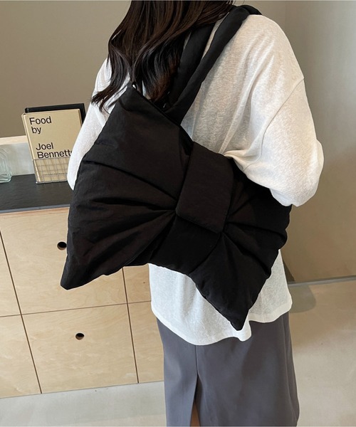 LA VORAGINE(ラ ヴォラジネ)の「ビッグリボンパテッド 2WAYョルダーバッグ/トートバッグ(トートバッグ・レディース・GRAY/Yellow/Black/Beige・FREE)」の20枚目の写真