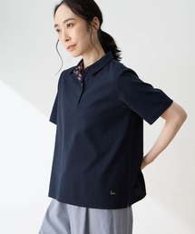 【20thアニバーサリー】チェック柄ポイント使いポロTシャツ【接触冷感・UVカット】