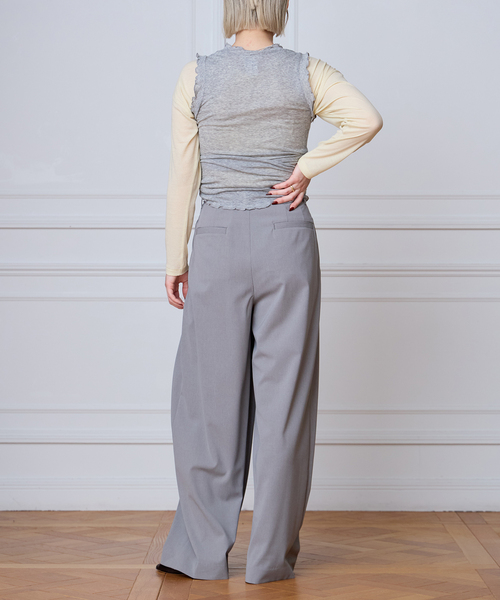 IENA LA BOUCLE（イエナラブークル）の「《追加2》seamless basic. シームレスベーシック Flounce タンクトップ（タンクトップ・レディース・サックスブルー/チャコールグレー・FREE）」の20枚目の写真