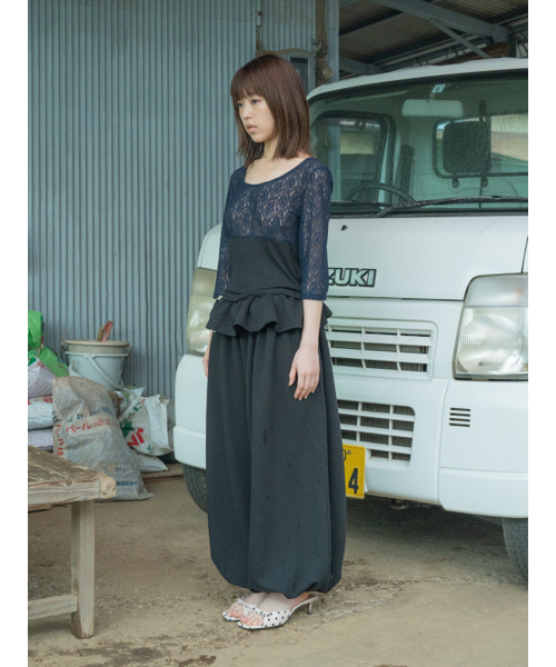 PEEVES PEEVES(フィブス フィブス)の「Gathered Balloon Pants / Black(スウェットパンツ・レディース・その他・OS)」の2枚目の写真