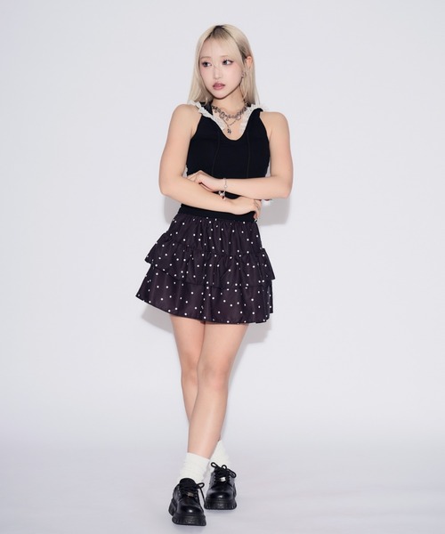tinkerend(ティンカーエンド)の「【カップ付き】Backless Lace Hoodie / バックオープンレースパーカー(タンクトップ・レディース・ホワイト/ブラック/グレー・FREE)」の20枚目の写真