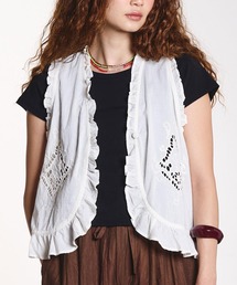 HLAADA | HLAADA for ROSEBUD/SCHIFFLI EMBROIDERY VEST(ベスト)