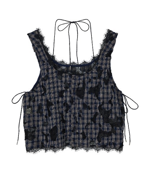 Ameri(アメリ)の「MEDI 2WAY MIA PUCHI N/SL BLOUSE(シャツ/ブラウス・レディース・マルチ/ネイビー/アイボリー・MEDIUM/SMALL)」の17枚目の写真