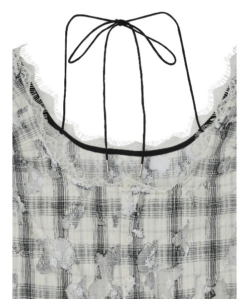 Ameri(アメリ)の「MEDI 2WAY MIA PUCHI N/SL BLOUSE(シャツ/ブラウス・レディース・マルチ/ネイビー/アイボリー・MEDIUM/SMALL)」の7枚目の写真