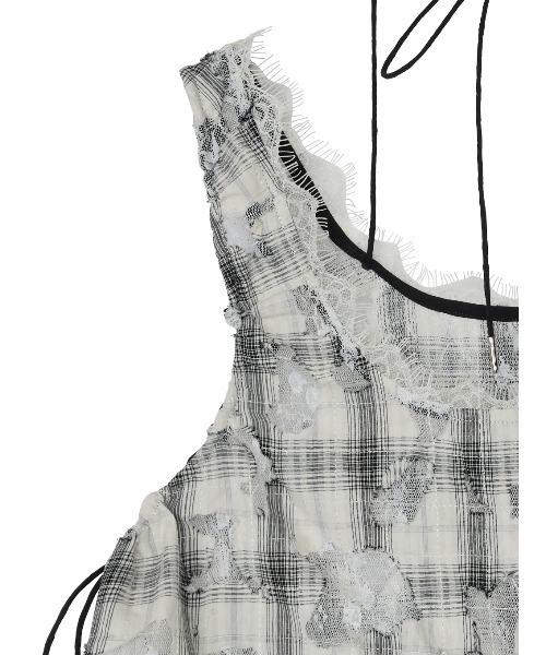 Ameri(アメリ)の「MEDI 2WAY MIA PUCHI N/SL BLOUSE(シャツ/ブラウス・レディース・マルチ/ネイビー/アイボリー・MEDIUM/SMALL)」の8枚目の写真