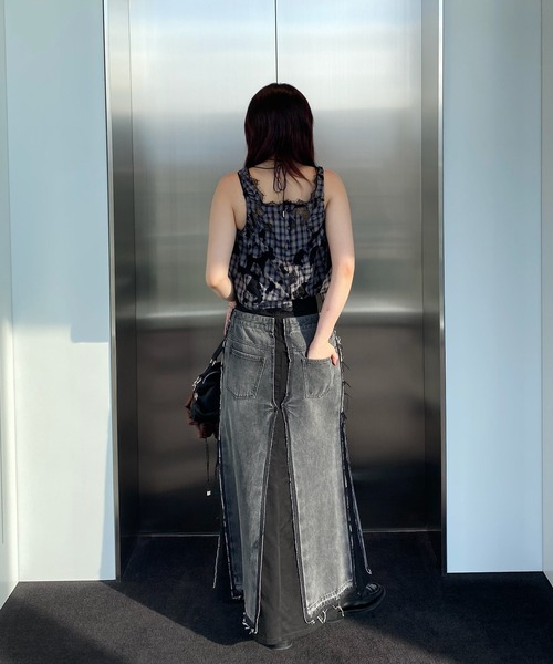 Ameri(アメリ)の「MEDI 2WAY MIA PUCHI N/SL BLOUSE(シャツ/ブラウス・レディース・マルチ/ネイビー/アイボリー・MEDIUM/SMALL)」の18枚目の写真