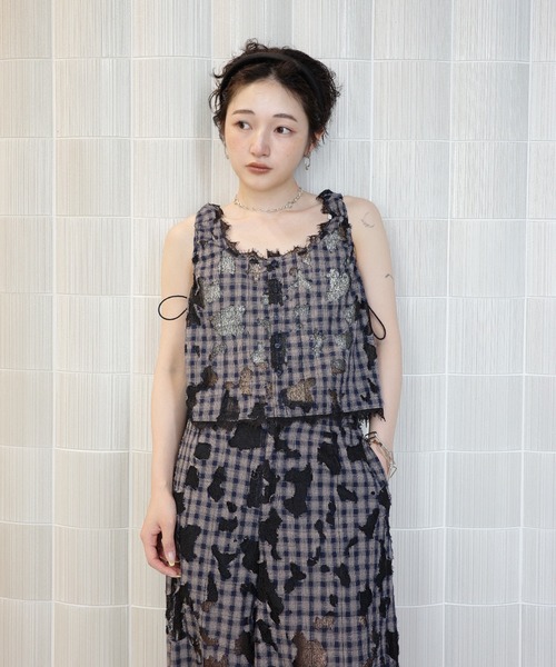 Ameri(アメリ)の「MEDI 2WAY MIA PUCHI N/SL BLOUSE(シャツ/ブラウス・レディース・マルチ/ネイビー/アイボリー・MEDIUM/SMALL)」の19枚目の写真