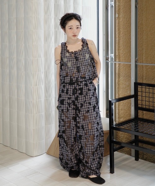 Ameri(アメリ)の「MEDI 2WAY MIA PUCHI N/SL BLOUSE(シャツ/ブラウス・レディース・マルチ/ネイビー/アイボリー・MEDIUM/SMALL)」の21枚目の写真