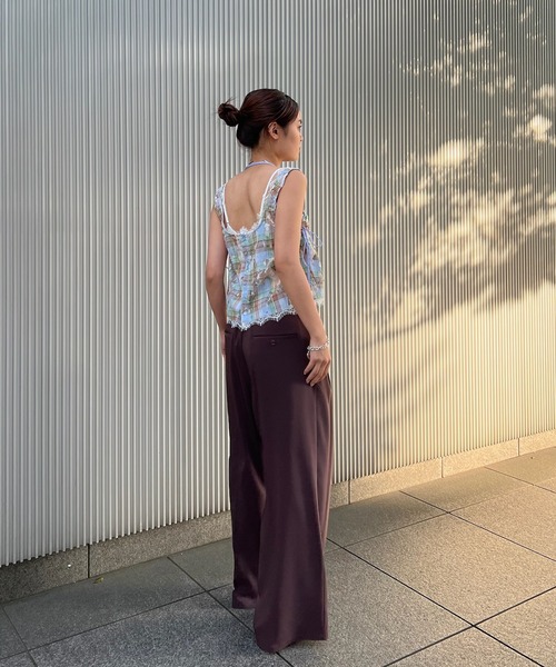 Ameri(アメリ)の「MEDI 2WAY MIA PUCHI N/SL BLOUSE(シャツ/ブラウス・レディース・マルチ/ネイビー/アイボリー・MEDIUM/SMALL)」の15枚目の写真