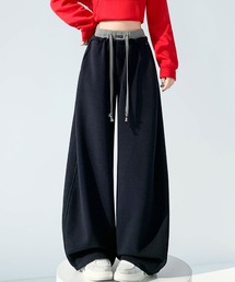ゆったりシルエット スウェットワイドパンツ