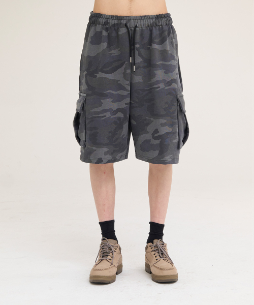 AKECII（アケシ）の「ソルジャーズカーゴスウェットショーツ_グレー（その他パンツ・メンズ・その他・MEDIUM/LARGE）」の2枚目の写真