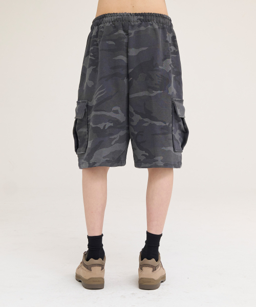 AKECII（アケシ）の「ソルジャーズカーゴスウェットショーツ_グレー（その他パンツ・メンズ・その他・MEDIUM/LARGE）」の4枚目の写真