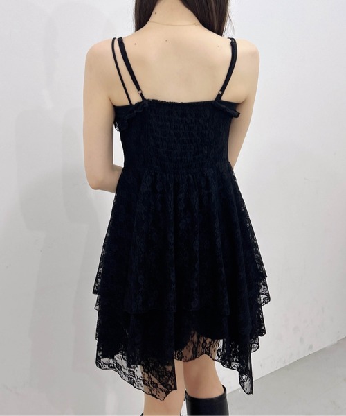 INGNI(イング)の「レースイレヘムキャミワンピース(ワンピース・レディース・ブラック/オフホワイト・M)」の9枚目の写真