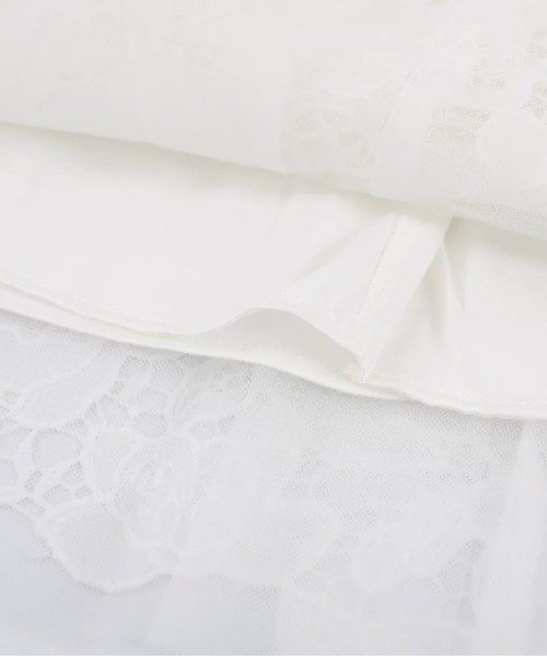LA POMME petit(ラポミ・プチ)の「French Blanc Lace Strapless Dress(ワンピース・レディース・ホワイト・FREE)」の5枚目の写真