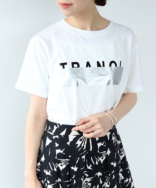 Jines(ジネス)の「【TRANOI】プリントTシャツ(Tシャツ/カットソー・レディース・ホワイト・38)」の13枚目の写真